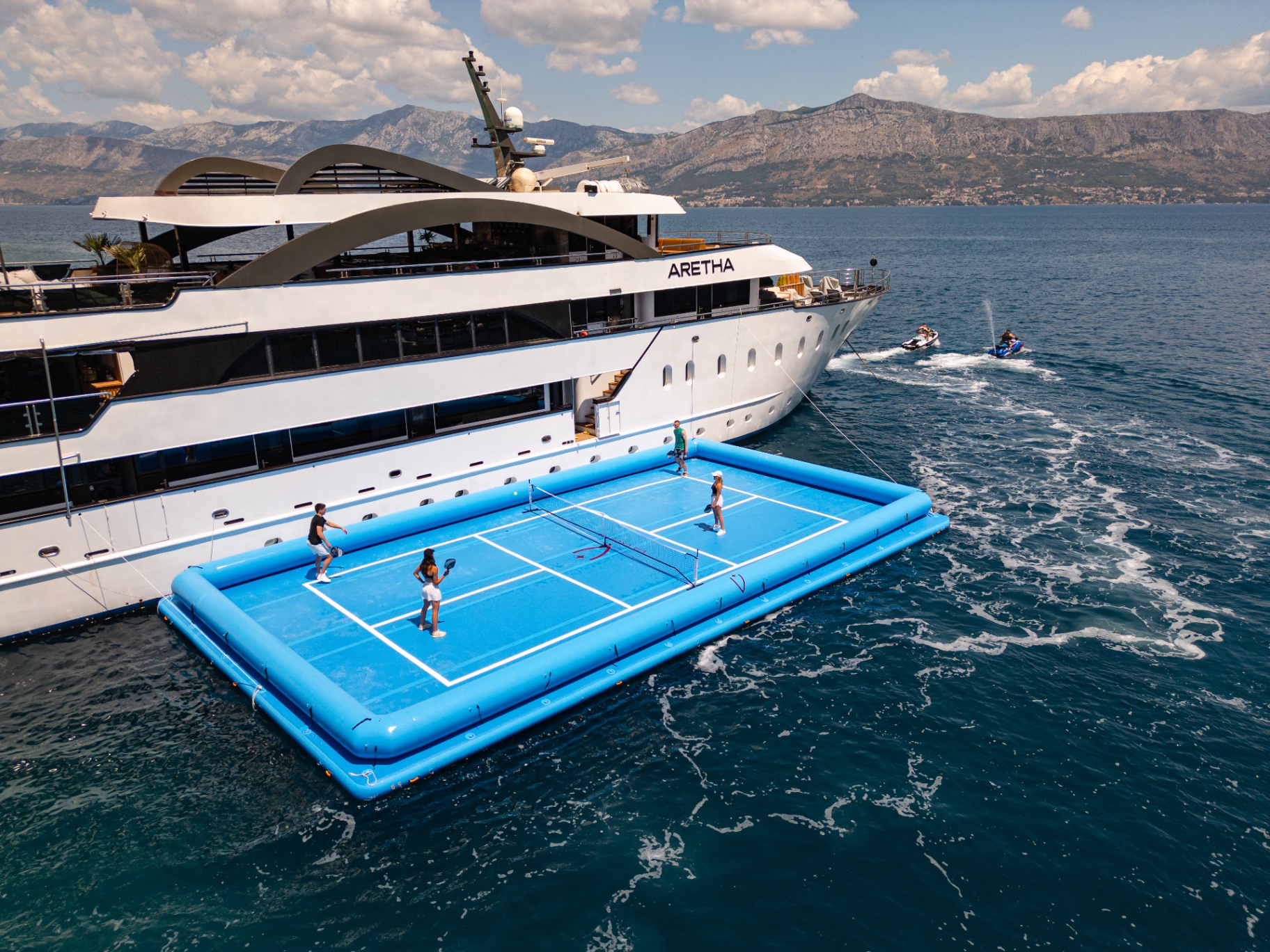 Private luxury yacht in crystal clear Adriatic waters